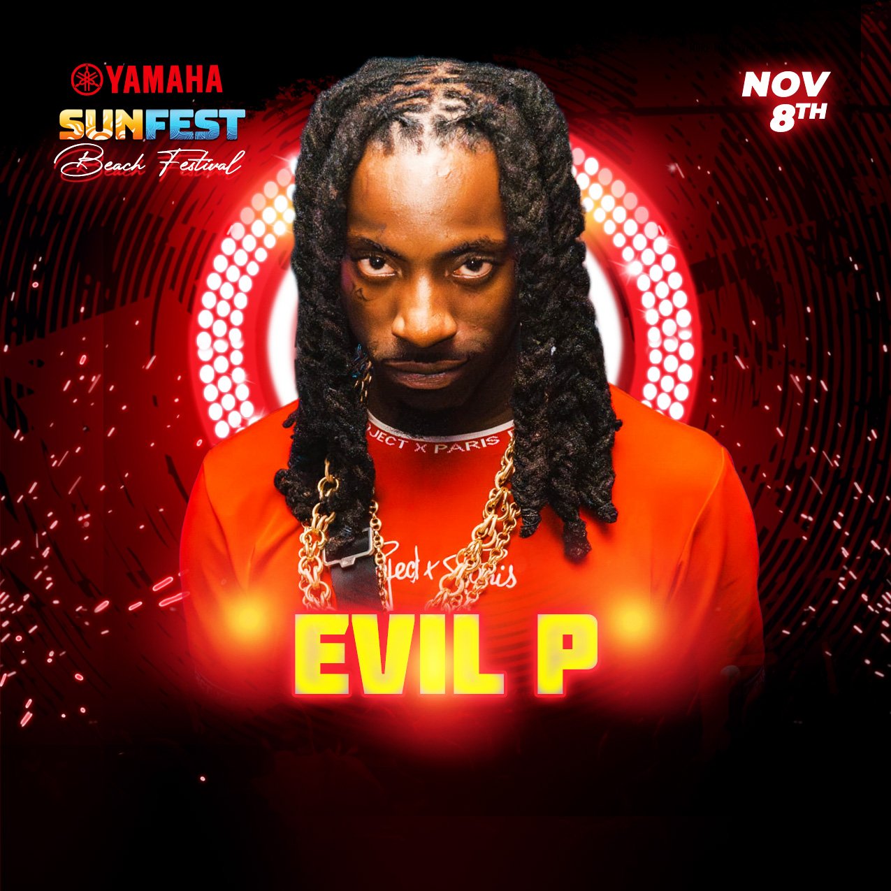 L'artiste Evil P au Yamaha Sunfest