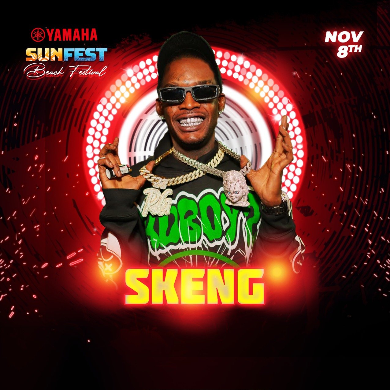 L'artiste Skeng au Yamaha Sunfest